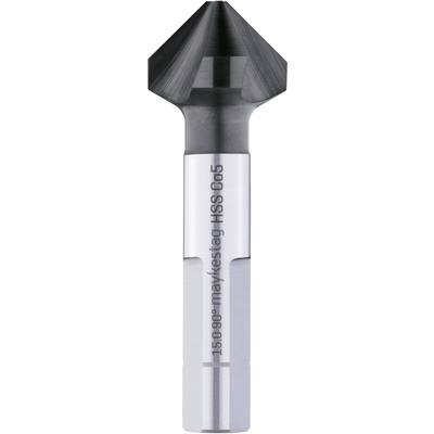 A silver centre punch with a hexagonal shank and black steel countersink, suitable for drilling work in metal.