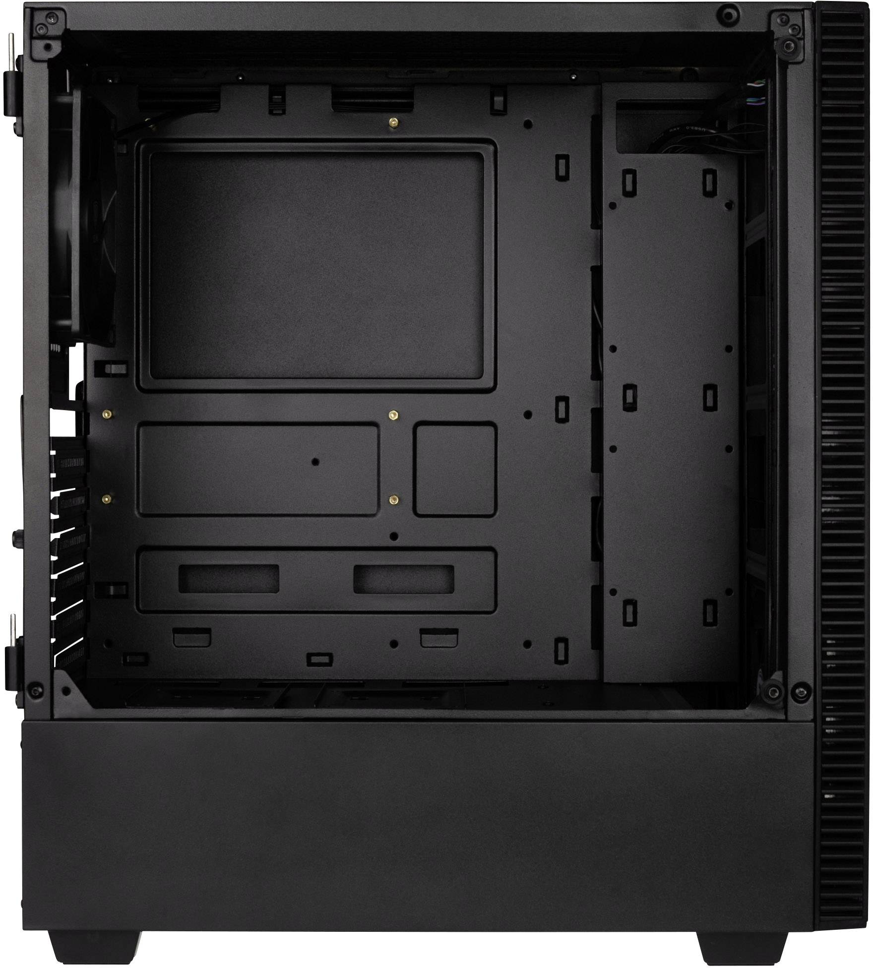 Kolink Castle Midi tower Game console casing Black 2 built-in fans, Window, Dust filter-8
