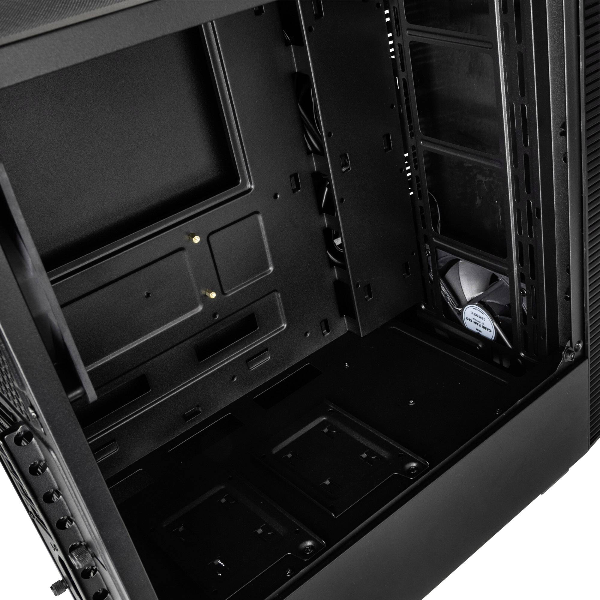 Kolink Castle Midi tower Game console casing Black 2 built-in fans, Window, Dust filter-10