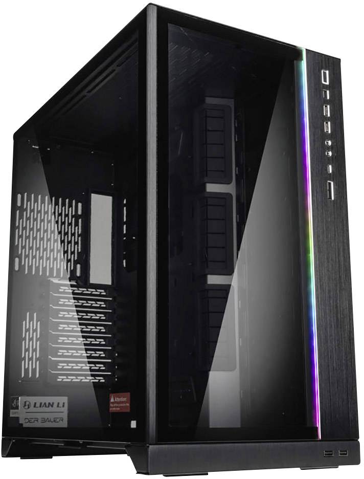 Lian Li O11Dynamic XL Midi tower Game console casing Black Built-in lighting, Window, Dust filter