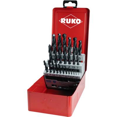 RUKO 205213 HSS-R Metal twist drill bit set 25-piece     Cylinder shank 1 pc(s)