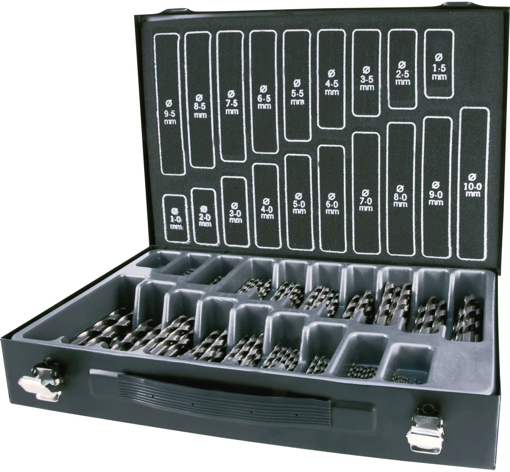 RUKO A214200 Metal twist drill bit set 170-piece DIN 338 Cylinder shank 1 Set