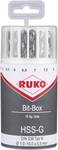 RUKO 214225 HSS-G Metal twist drill bit set 19-piece DIN 338 Cylinder shank 1 Set