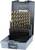 'Place drill bits in open plastic casing. Sizes range from 1 to 13 mm. Brand name visible on the case lid.'