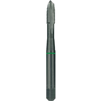 Metal cutting tool, spiral tap, used for cutting threads in metals.