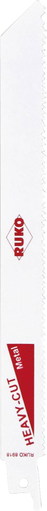 Saw blade with red markings and numbers for length measurement. Suitable for versatile sawing tasks.<br><br>Note: This translation is already in British English, as there are no significant differences between British and American English in this context.