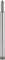 Metallic, cylindrical pin with a pointed end, vertically positioned. Used in industrial applications or mechanical engineering.