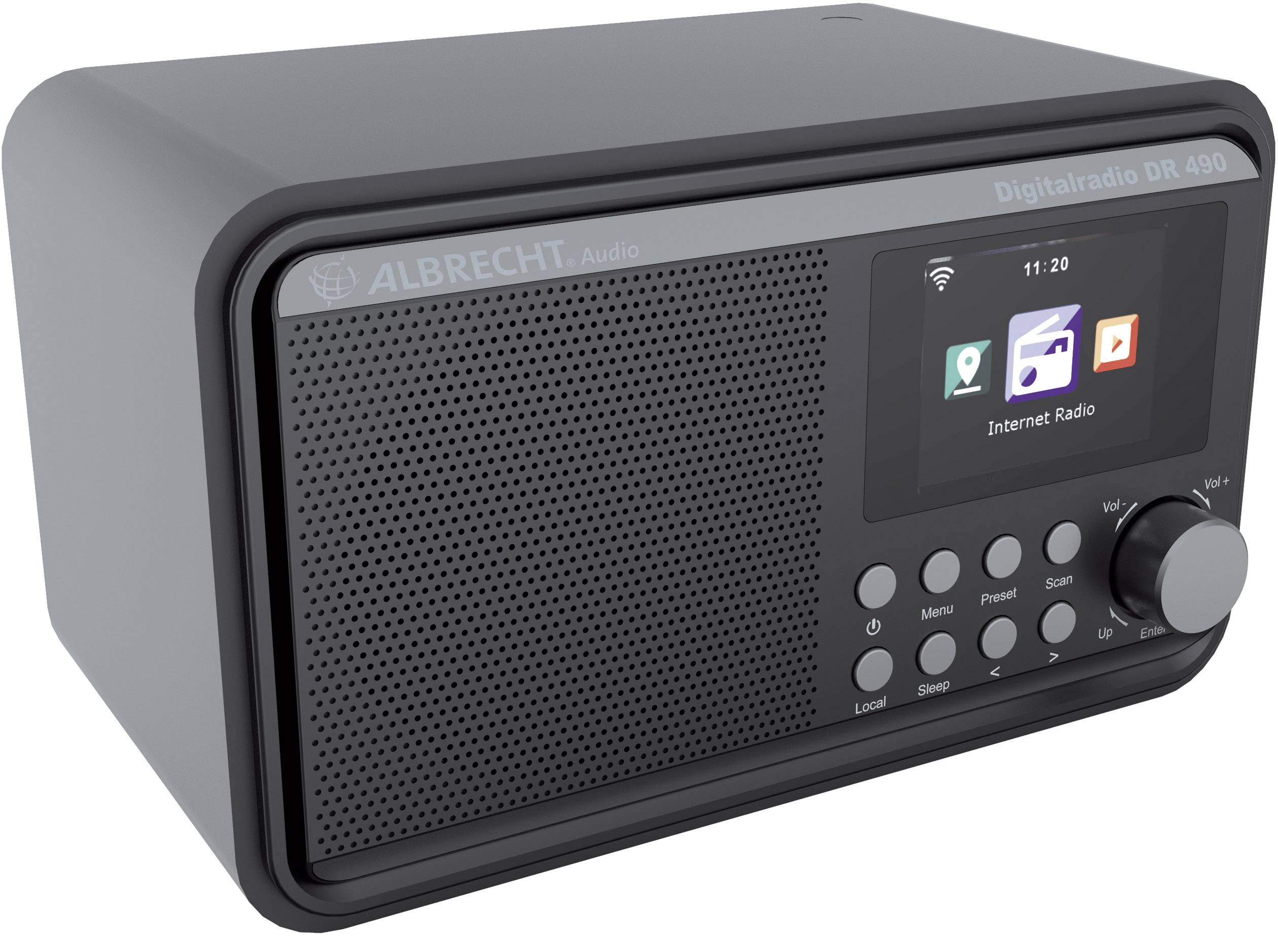 Albrecht DR 490 desk radio FM, DAB+ Black