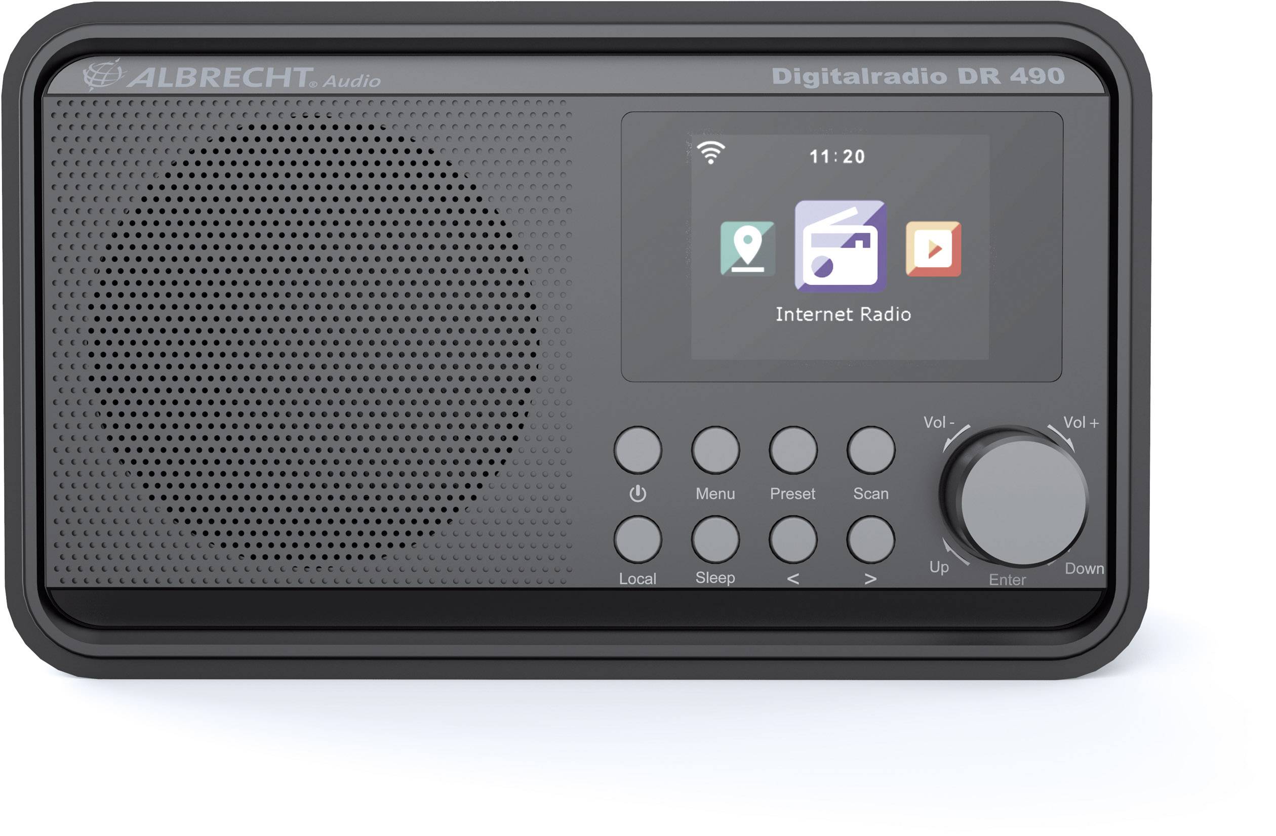 Albrecht DR 490 desk radio FM, DAB+ Black