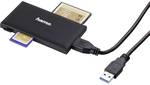 Hama USB 3.0 multi-card reader, SD/microSD/CF/MS, black