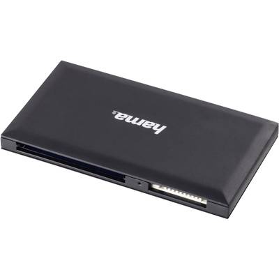 Flat, black hard drive enclosure with 'Hama' printed on it. Suitable for housing an internal hard drive for external connection.