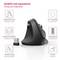 Ergonomic, wireless, vertical mouse with six buttons and rubberised surface. Switches on/off in an energy-saving mode.