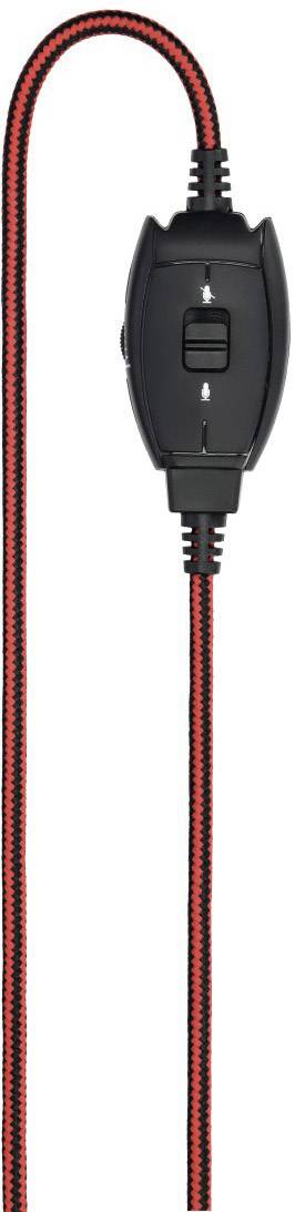 Hama HS-USB400 Over-ear headset Corded (1075100) Stereo Black, Red Volume control, Microphone mute PC-2