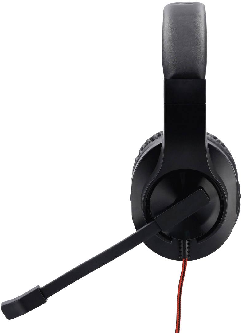 Hama HS-USB400 Over-ear headset Corded (1075100) Stereo Black, Red Volume control, Microphone mute PC-5