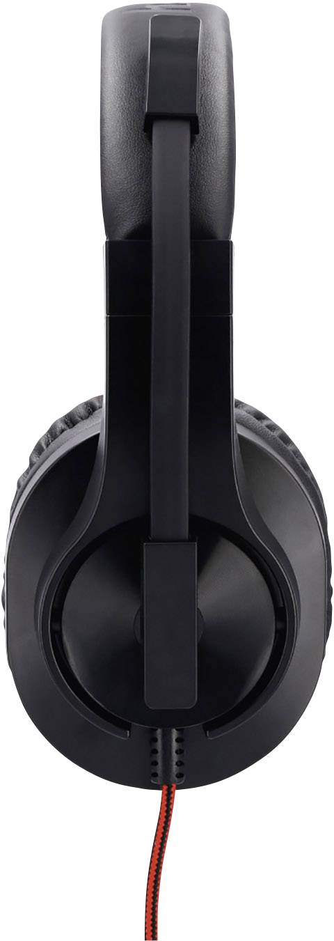 Hama HS-USB400 Over-ear headset Corded (1075100) Stereo Black, Red Volume control, Microphone mute PC-6