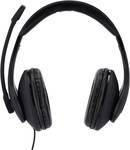 Hama HS-P200 PC Over-ear headset Corded (1075100) Stereo Black Volume control, Microphone mute