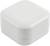 A square, white plastic casing with rounded corners, possibly a container or packaging.