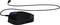 Black, hexagonal USB microphone with long cable. Vented design and illuminated indicator on the top surface.