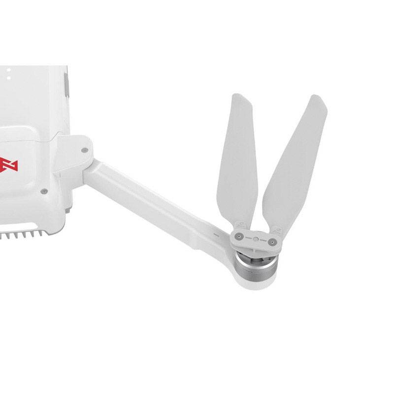 A white Wi-Fi router with two foldable aerials on the side. A red symbol on the front panel.