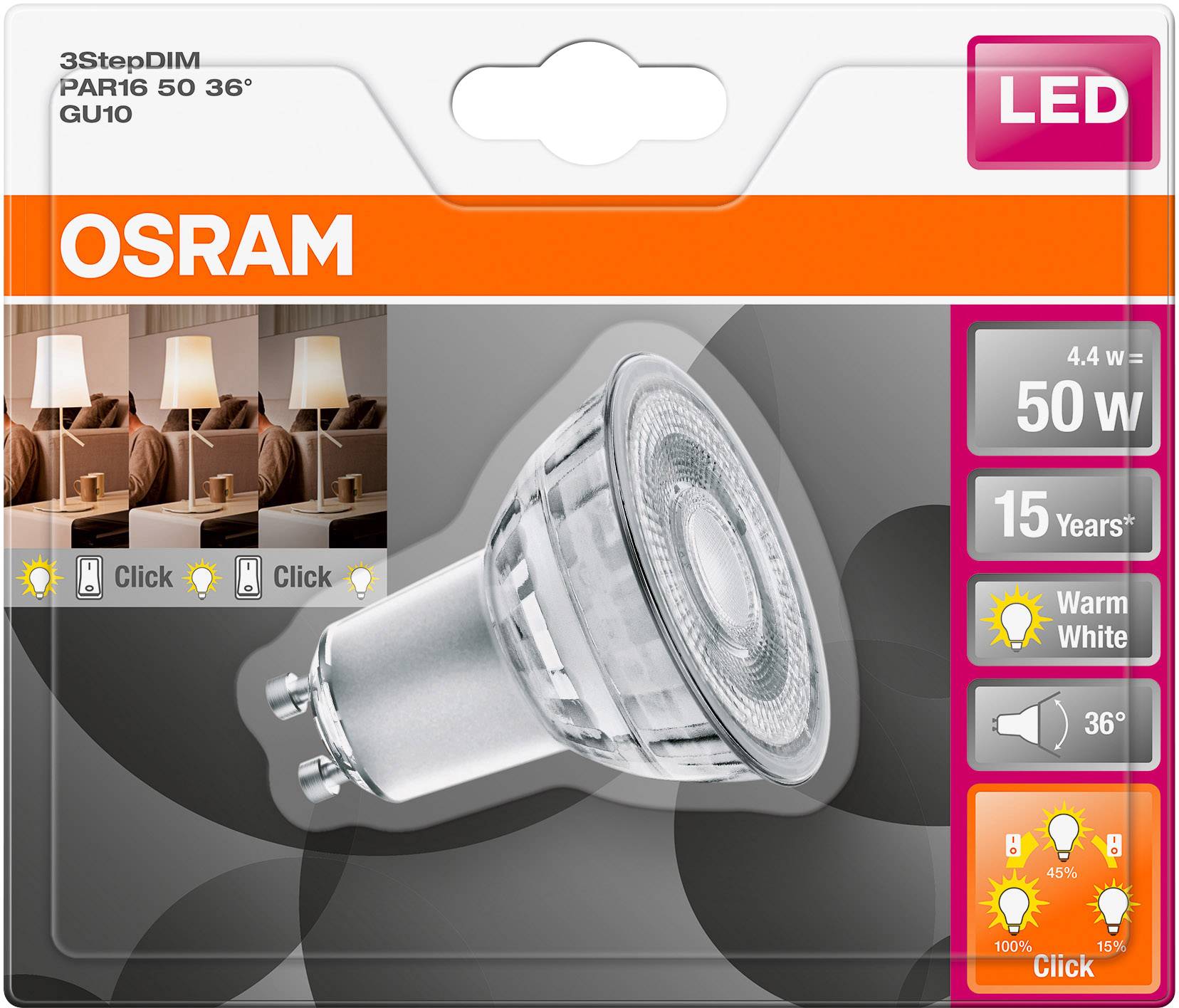 Osram Led Monochrome Eec A A E Gu10 Reflector 5 W Warm White O X L 50 0 Mm X 54 0 Mm 1 Pc S Conrad Com
