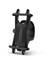 Black, flexible smartphone holder in a grid design, suitable for mounting on a bicycle handlebar.