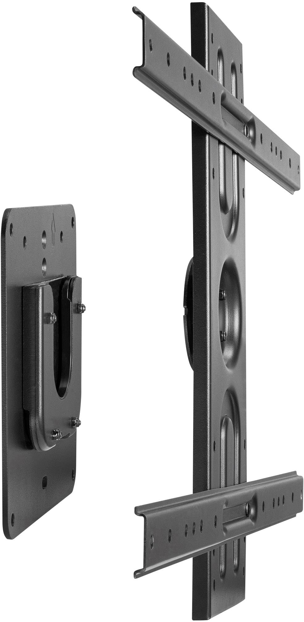Wall mounting bracket for flat-screen televisions, consisting of vertical and horizontal metal supports for mounting on a wall.
