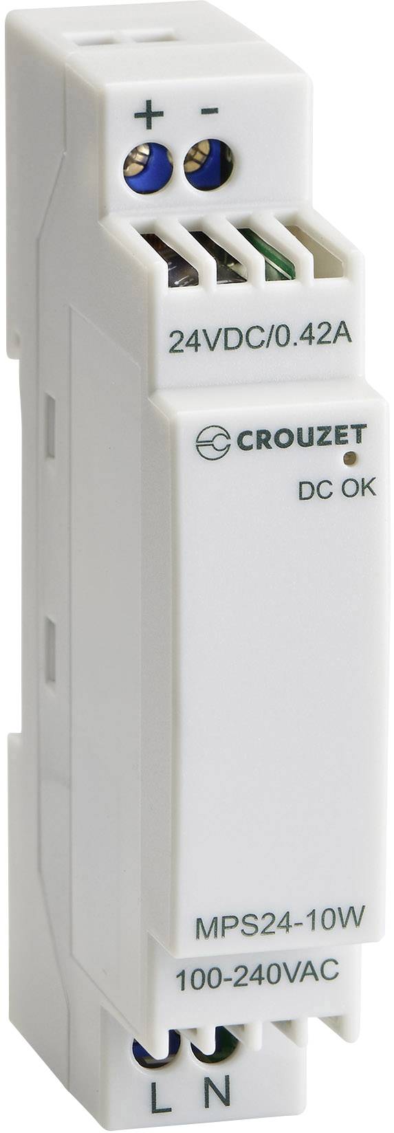 Image of Crouzet Miscellaneous Rail mounted PSU (DIN) 0.42 A 10 W No. of outputs:1 x Content 1 pc(s)