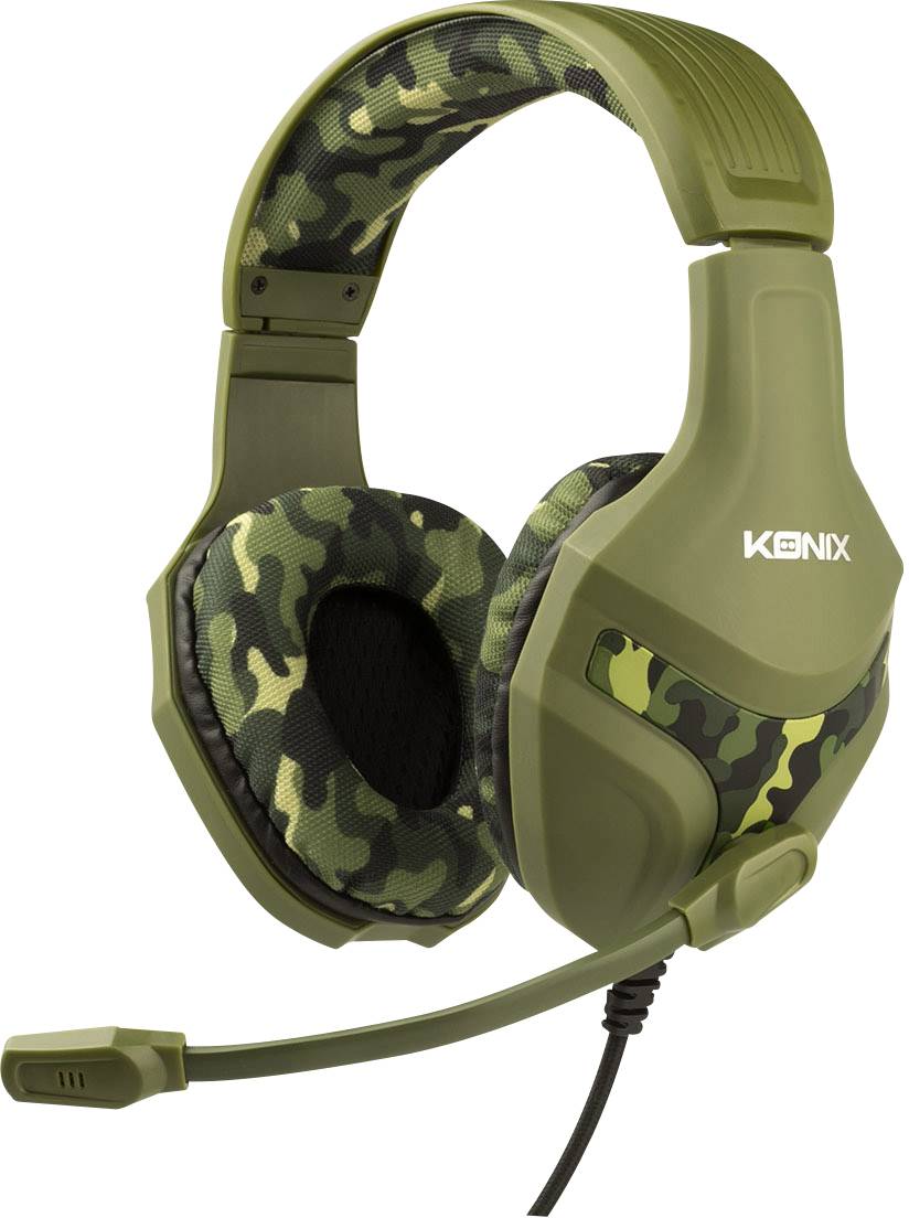Waardig Brood Verstikkend Konix PS-400 Gaming Over-ear headset Corded (1075100) Stereo Camouflage  green Volume control | Conrad.com