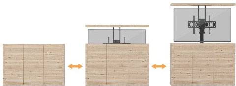 My Wall HP 33-2 L TV wall mount 94,0 cm (37") - 165,1 cm (65") Rigid, Height-adjustable-1