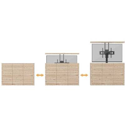 My Wall HP 33-2 L TV wall mount 94,0 cm (37") - 165,1 cm (65") Rigid, Height-adjustable-1