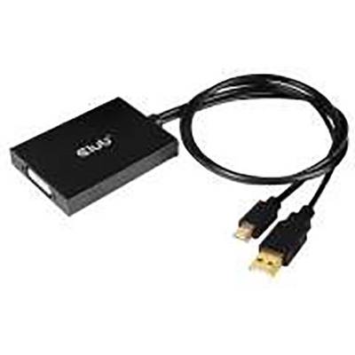 club3D Mini DisplayPort / DVI Adapter cable Mini DisplayPort plug, DVI-D 24+1-pin socket 0.15 m Black CAC-1130  DisplayP