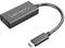 USB-C to HDMI adapter with Lenovo logo, black cable, compact design. Enables video connections from USB-C devices to HDMI displays.