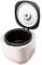 Rice and multi-cooker with open lid, showing the interior for easy cleaning. Beige design with pink accent.