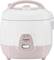 A white and pink rice cooker with the label 'Cuckoo CR-0632'. 'Cook' and 'Warm' buttons are visible on the front.