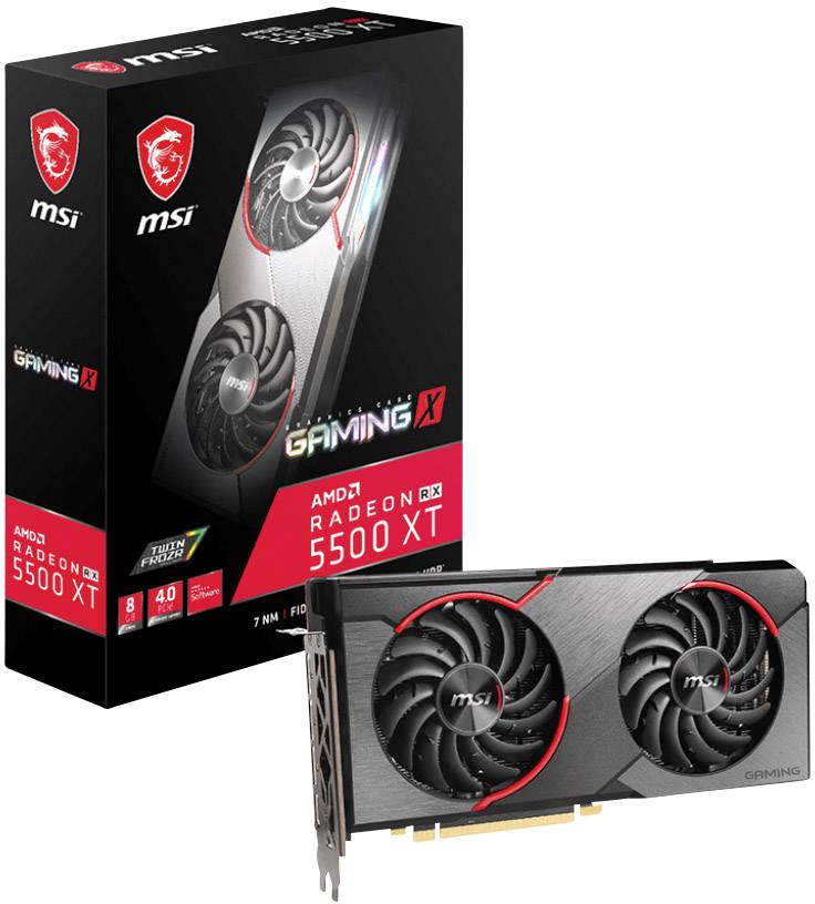 MSI Gaming GPU AMD Radeon RX 5500 Gaming X 8 GB GDDR6 RAM PCIe x16 HDMI™, DisplayPort