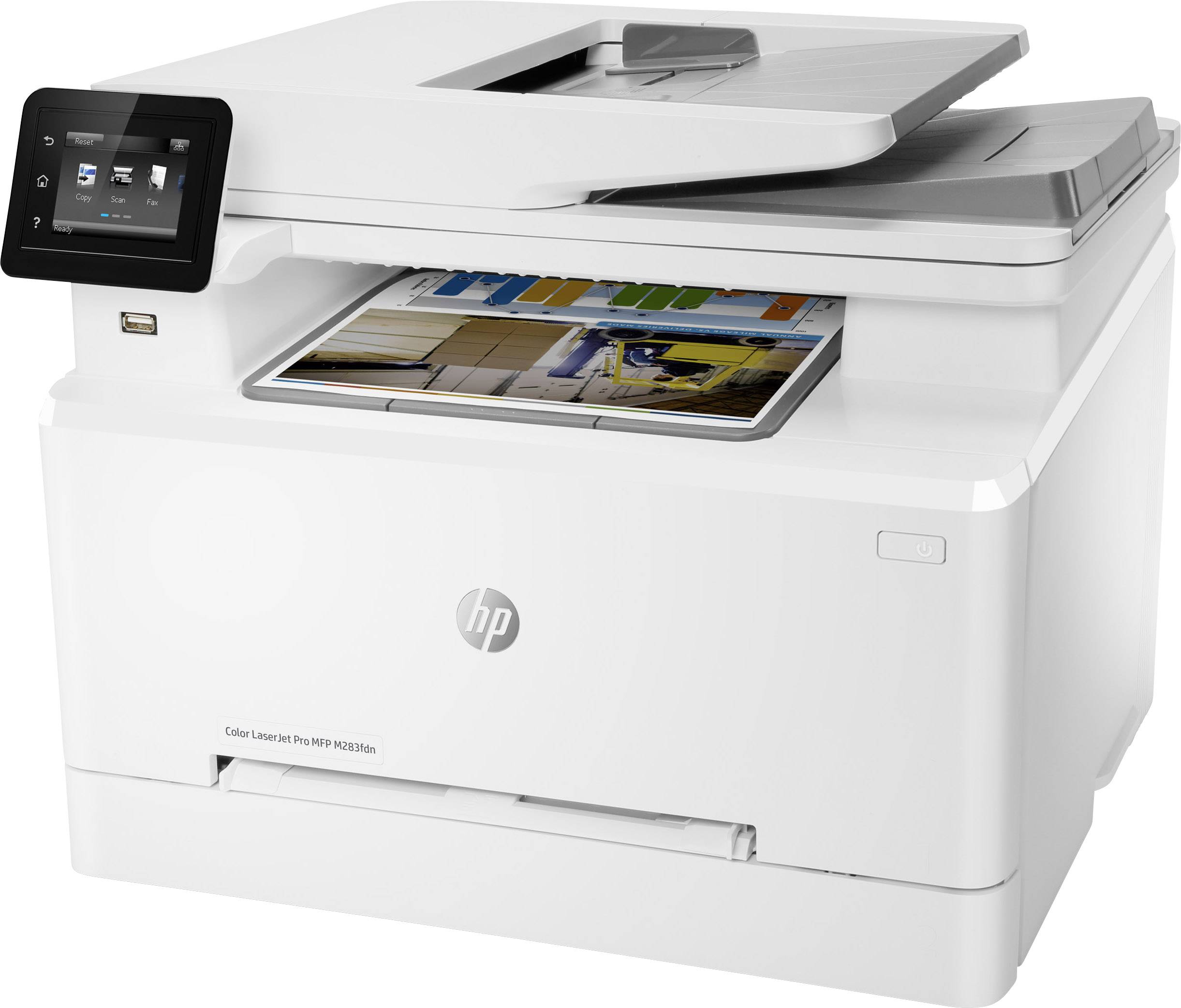 HP Color LaserJet Pro MFP M283fdn Multifunction printer A4 Printer, scanner, copier, fax ADF, Duplex, LAN, USB