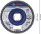 Grinding disc from Bosch, blue with metal core. Labeling: 'PRO', 'Universal Brand Fit', '60'. Diameter 125 mm. Suitable for stainless steel.