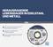 'Outstanding Durability in Stainless Steel and Metal'. Grinding disc with long-lasting aluminium oxide grains, glass fibres, resin matrix.