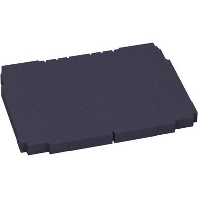 A rectangular foam component with evenly distributed grooves on its surface, likely intended for protective or dampening purposes.