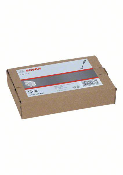 A closed cardboard box with a Bosch logo and product label. Packaging for a specific product, detailed information illegible.