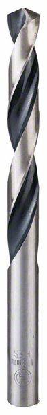 Metal drill with two spiral grooves, suitable for precision drilling in metal surfaces.