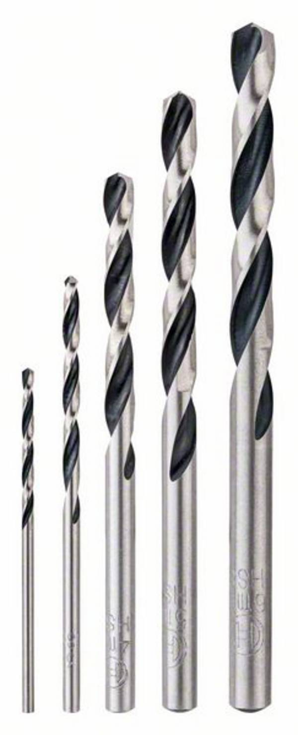 Bosch Accessories 2608577345 2608577345 HSS Metal twist drill bit set  3 mm, 4 mm, 5 mm, 6 mm, 2 mm  burnished DIN 338 Cylinder shank 1 Set