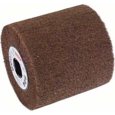 A brown grinding roller with 'BOSCH' printed on it. Used for polishing or grinding surfaces.