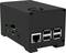 A black mini PC with multiple ports, including USB and Ethernet. Suitable for projects and technical applications.