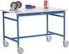 Manuflex BB4001.5007 Mobile BASE with melamine table top in brilliant blue RAL 5007, WxDxH 750 x 500 x 850 mm Brilliant blue (RAL 5007)