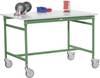 Manuflex BB4001.6011 Mobile BASE with melamine table top in Reseda green RAL 6011, WxDxH 750 x 500 x 850 mm Reseda green (RAL 6011)
