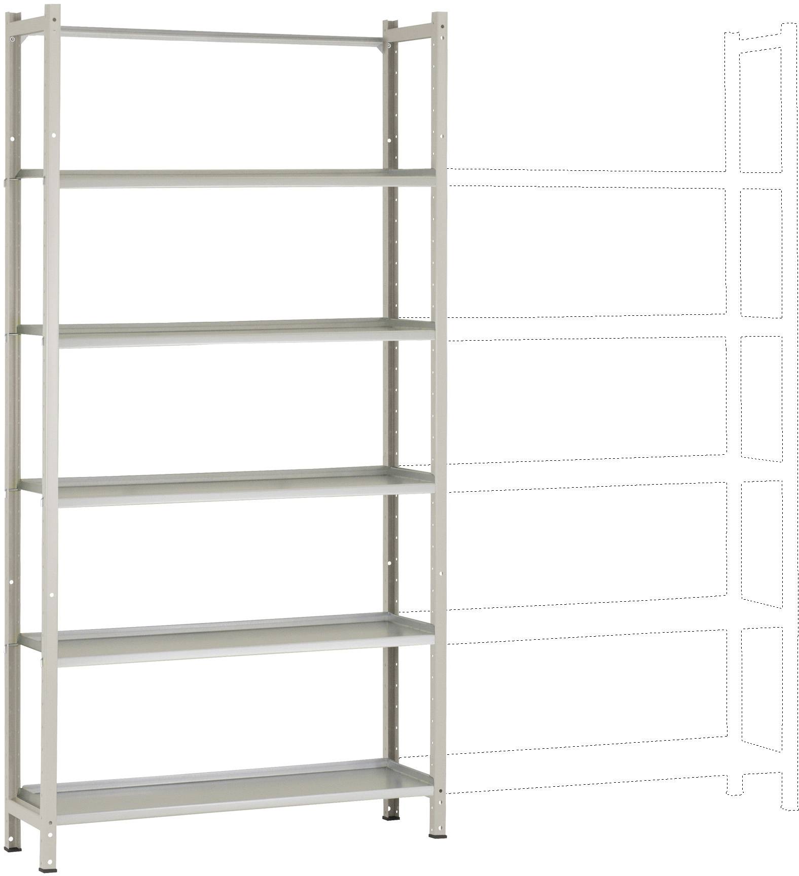 Manuflex RA2231.7035 Shelving rack (basic unit) (W x H x D) 930 x 1900 x 300 mm Steel