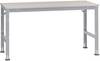 Manuflex AU4001.9006 Working table Universal Standard with Melamine plate, WxDxH = 1000 x 600 x 760-870 mm Aluminium silver