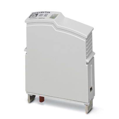 Empty ink cartridge housing of a printer with a grey plastic casing and arrows for correct installation.