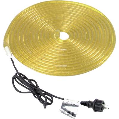 'Yellow LED light hose with power cable and plug.'